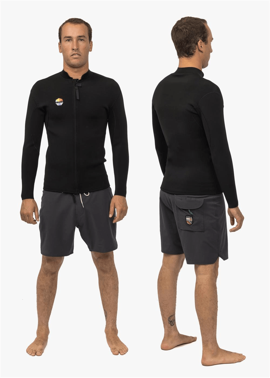VISSLA SOLID SETS 2MM FRONT ZIPPER JACKET
