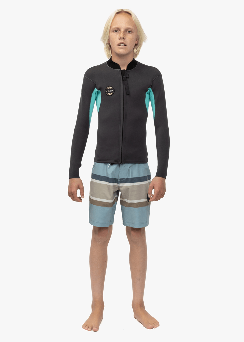 VISSLA SOLID SET BOYS 2MM LS JACKET