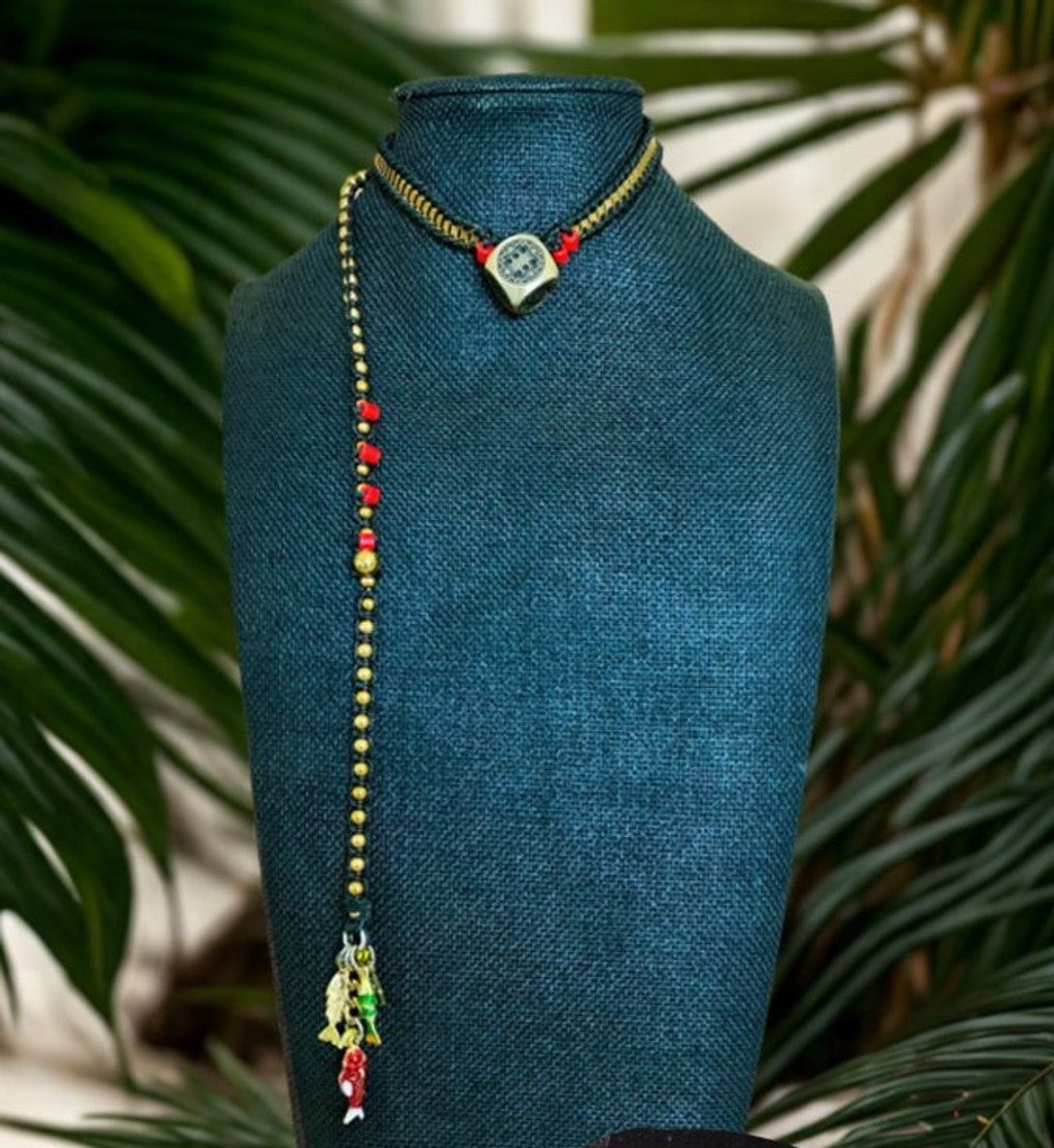 Santa Corona Collar Modular Cubo Dorado