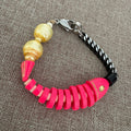 Santa Corona Pulsera Pez Fucsia Mas Perla