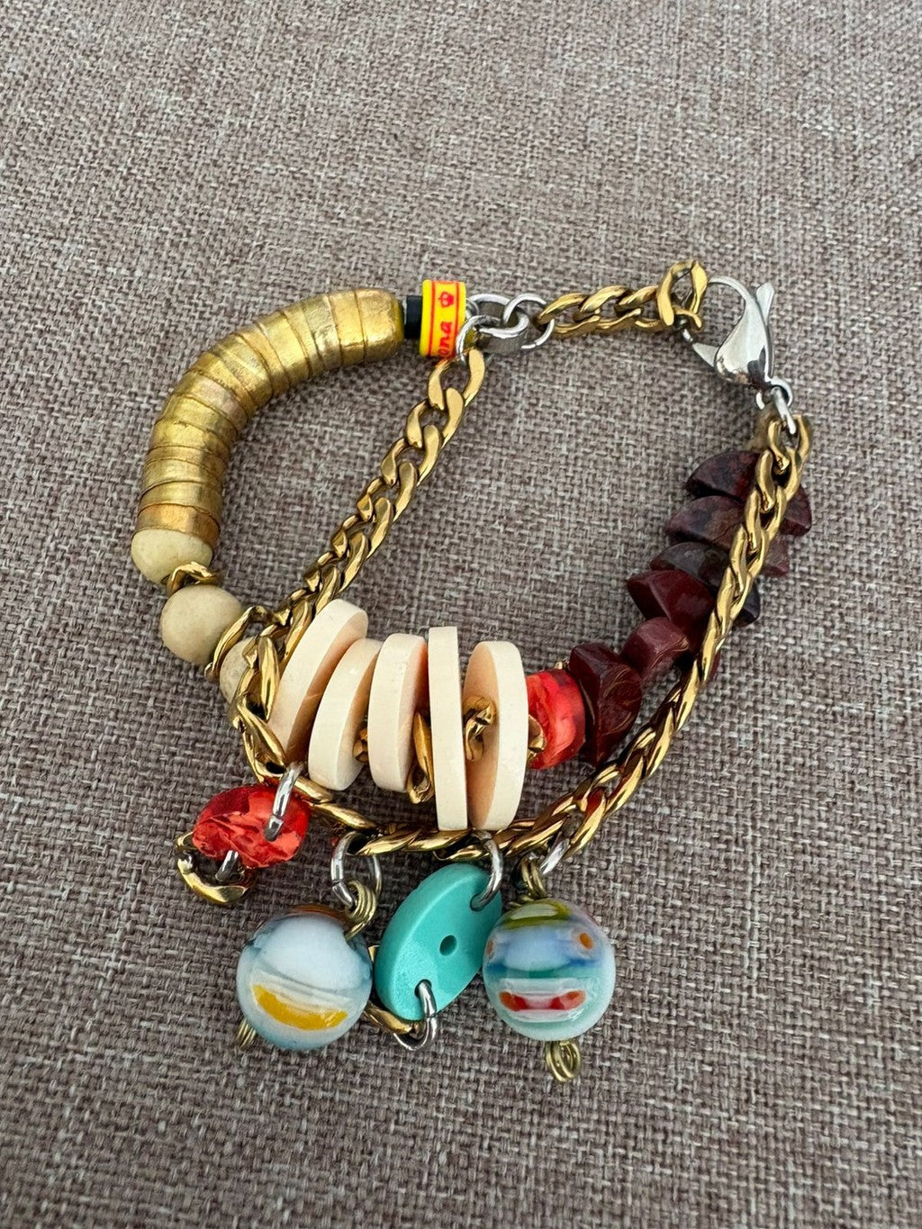 Santa Corona Pulsera Pez Desarticulado Mas Cuentas